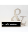 Caja de luz 'Be Happy'. Lámpara madera 'Be Happy'