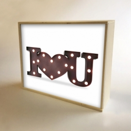 Caja de luz diseño "I Love You"