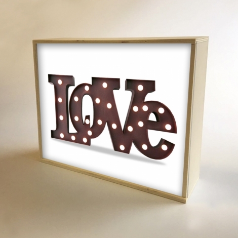 Caja de luz diseño "Love"